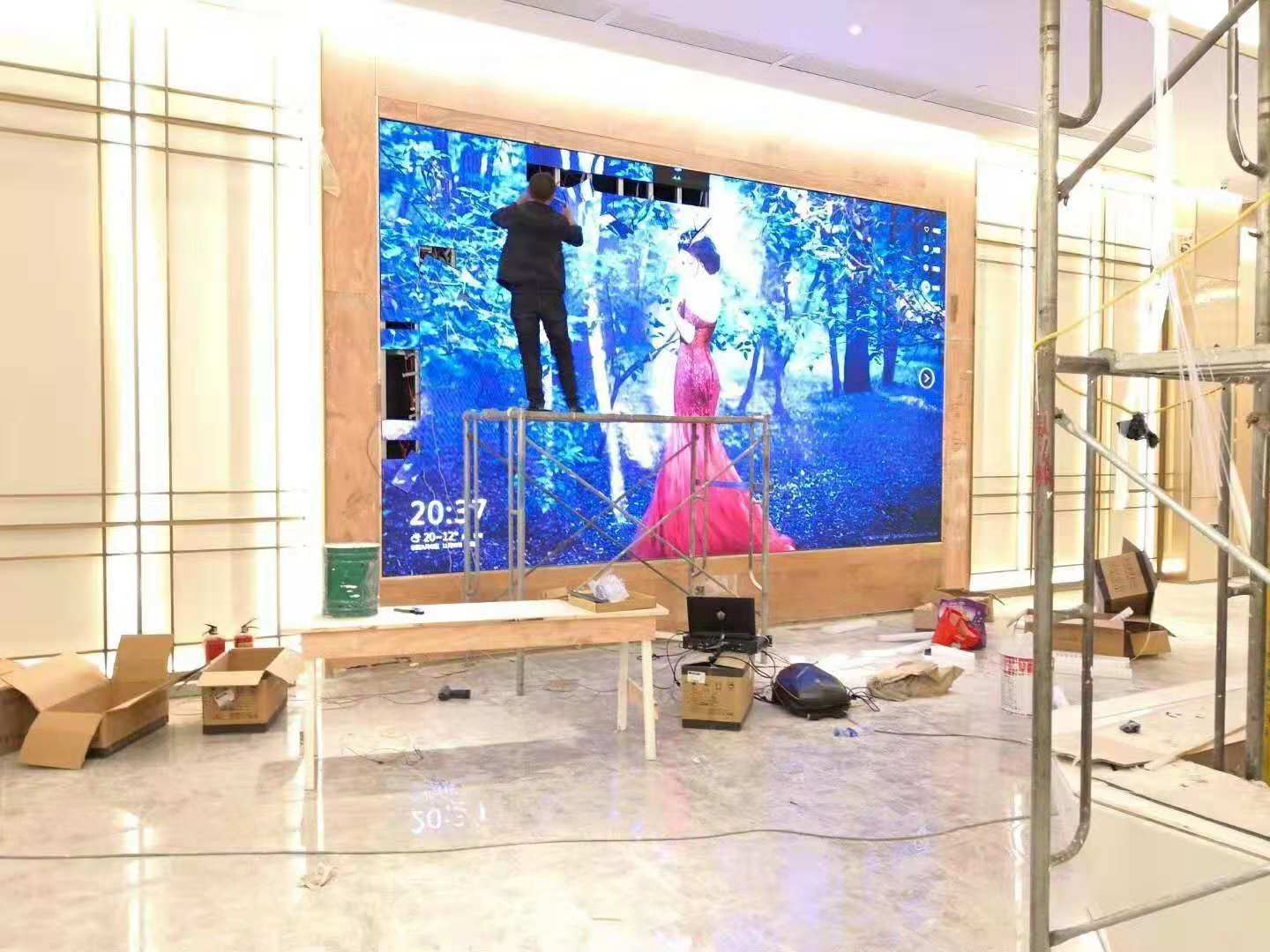 LED显示屏室内p2效果完成，浙江杭州15平方